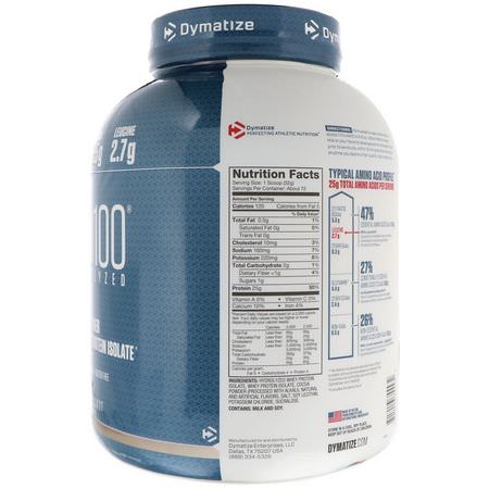 乳清蛋白, 運動營養: Dymatize Nutrition, ISO 100 Hydrolyzed 100% Whey Protein Isolate, Chocolate Coconut, 5 lb (2.3 kg)