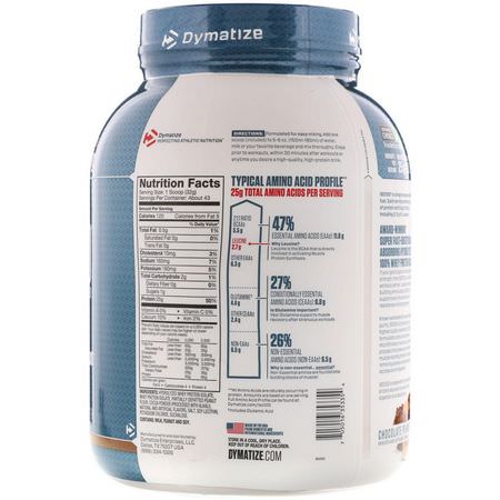 乳清蛋白, 運動營養: Dymatize Nutrition, ISO 100 Hydrolyzed, 100% Whey Protein Isolate, Chocolate Peanut Butter, 3 lb (1.4 kg)