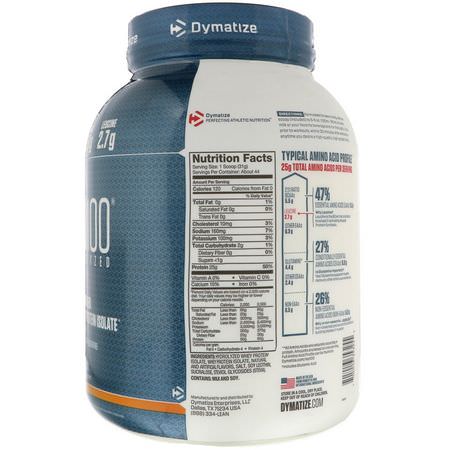 乳清蛋白, 運動營養: Dymatize Nutrition, ISO 100 Hydrolyzed, 100% Whey Protein Isolate, Cinnamon Bun, 3 lbs (1.4 kg)