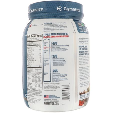 乳清蛋白, 運動營養: Dymatize Nutrition, ISO 100 Hydrolyzed, 100% Whey Protein Isolate, Gourmet Chocolate, 1.6 lbs (725 g)