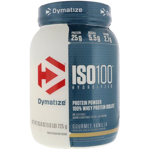 Dymatize Nutrition, ISO 100 Hydrolyzed, 100% Whey Protein Isolate, Gourmet Vanilla, 1.6 lbs (725 g) Review