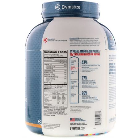 乳清蛋白, 運動營養: Dymatize Nutrition, ISO 100 Hydrolyzed, 100% Whey Protein Isolate, Orange Dreamsicle, 5 lbs (2.3 kg)