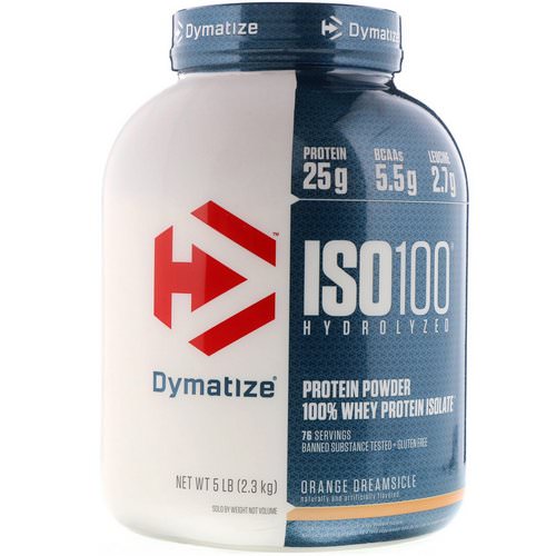 Dymatize Nutrition, ISO 100 Hydrolyzed, 100% Whey Protein Isolate, Orange Dreamsicle, 5 lbs (2.3 kg) Review