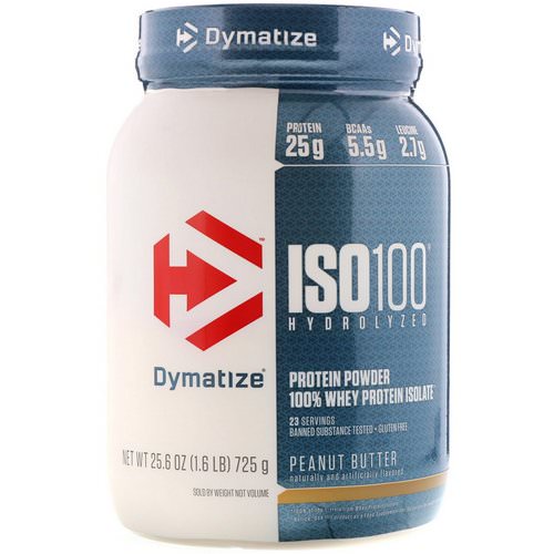 Dymatize Nutrition, ISO 100 Hydrolyzed, 100% Whey Protein Isolate, Peanut Butter, 1.6 lbs (725 g) Review