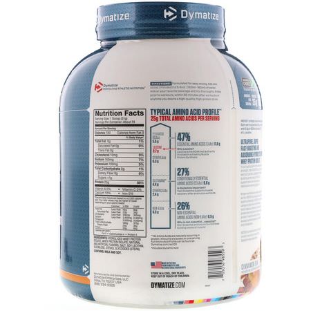 乳清蛋白, 運動營養: Dymatize Nutrition, ISO100 Hydrolyzed, 100% Whey Protein Isolate, Cinnamon Bun, 5 lbs (2.3 kg)