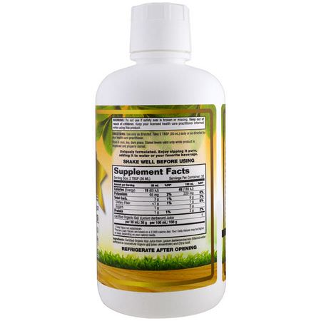 果汁, 枸杞粉: Dynamic Health Laboratories, Certified Organic Goji Gold, 100% Juice, 32 fl oz (946 ml)