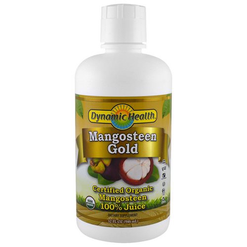 Dynamic Health Laboratories, Certified Organic Mangosteen Gold, 100% Juice, 32 fl oz (946 ml) Review