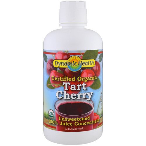 Dynamic Health Laboratories, Certified Organic Tart Cherry, 100% Juice Concentrate, Unsweetened, 32 fl oz (946 ml) Review