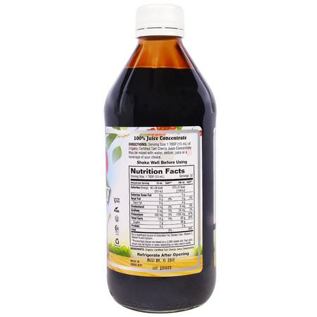 黑色櫻桃果餡餅: Dynamic Health Laboratories, Once Daily Tart Cherry, Ultra 5X, 100% Juice Concentrate, 16 fl oz (473 ml)