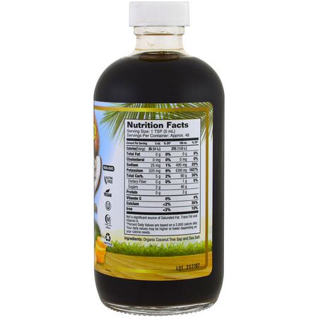椰子氨基酸, 醃料: Dynamic Health Laboratories, Organic Coconut Aminos, Seasoning Sauce, 8 fl oz (237 ml)