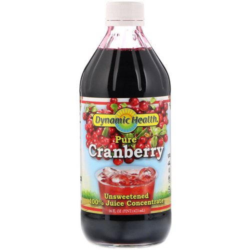 Dynamic Health Laboratories, Pure Cranberry, 100% Juice Concentrate, Unsweetened, 16 fl oz (473 ml) Review