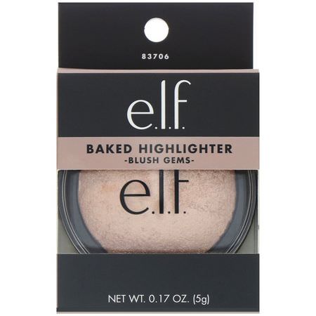 腮紅, 臉頰: E.L.F, Baked Highlighter, Blush Gems, 0.17 oz (5 g)