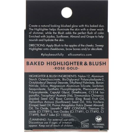 E.L.F Blush Highlighter - 熒光筆, 腮紅, 臉頰, 化妝