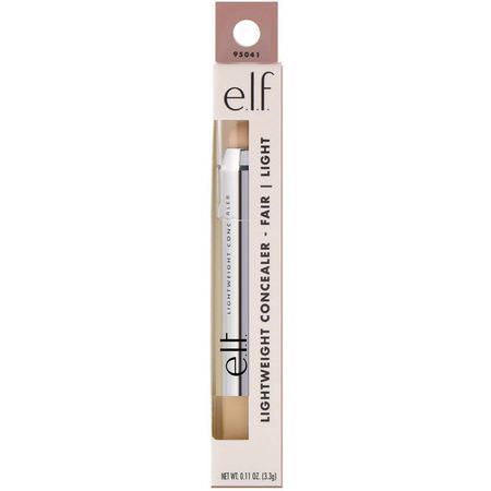 遮瑕膏, 臉部: E.L.F, Beautifully Bare, Lightweight Concealer Stick, Fair / Light, 0.11 oz (3.3 g)
