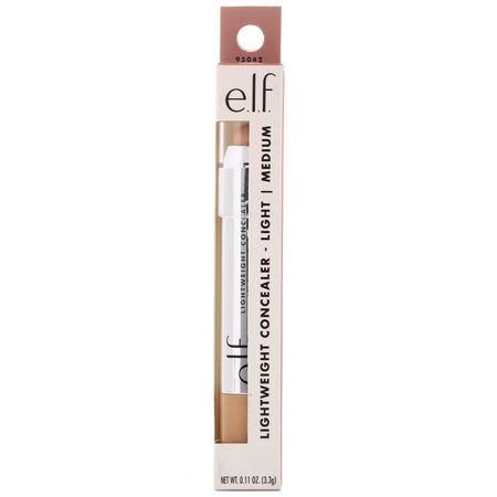 遮瑕膏, 臉部: E.L.F, Beautifully Bare, Lightweight Concealer Stick, Light / Medium, 0.11 oz (3.3 g)