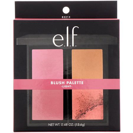 彩妝盤, 腮紅: E.L.F, Blush Palette, Light, Powder, 0.48 oz (13.6 g)