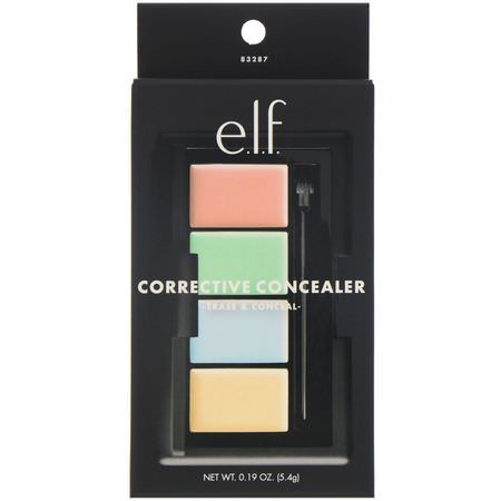 遮瑕膏, 臉部: E.L.F, Corrective Concealer, Erase & Conceal, 0.19 oz (5.4 g)