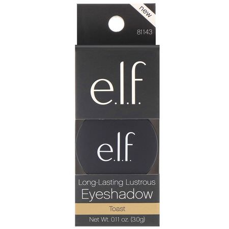 眼線液, 眼影: E.L.F, Long-Lasting Lustrous Eyeshadow, Toast, 0.11 oz (3.0 g)