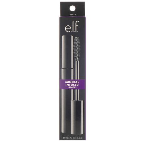 睫毛膏睫毛膏: E.L.F, Mineral Infused Mascara, Black, 0.25 fl oz (7.5 ml)