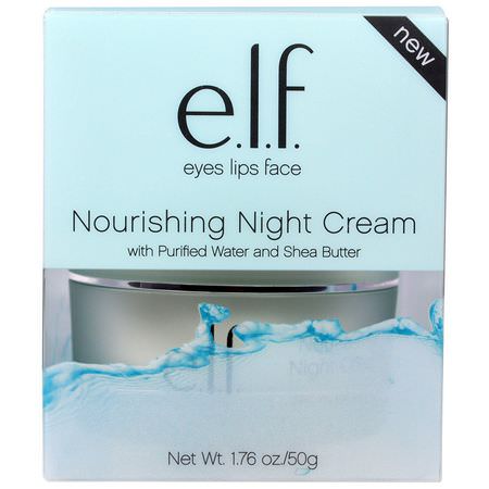 夜間保濕霜, 乳霜: E.L.F, Nourishing Night Cream, 1.76 oz (50 g)