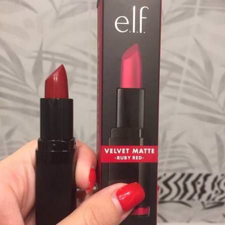 E.L.F, Velvet Matte, Lipstick, Ruby Red, 0.14 oz (4.1 g)