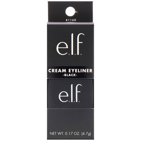 眼線筆, 眼睛: E.L.F, Cream Eyeliner, Black, 0.17 oz (4.7 g)