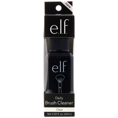 美容, 化妝刷: E.L.F, Daily Brush Cleaner, Clear, 2.02 fl oz (60 ml)