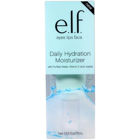 面霜, 保濕霜: E.L.F, Daily Hydration Moisturizer, 2.53 fl. oz (75 ml)
