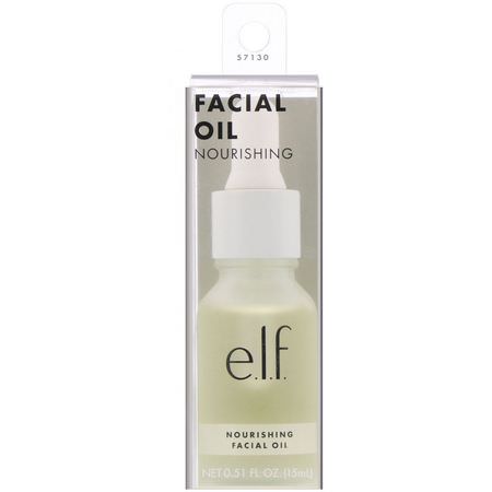 面油, 面霜: E.L.F, Facial Oil, Nourishing, 0.51 fl oz (15 ml)