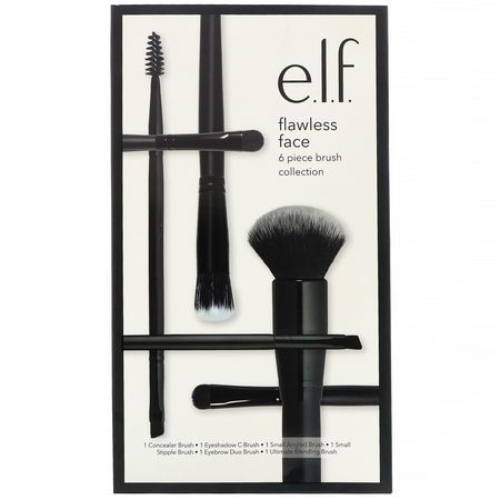 美容化妝刷: E.L.F, Flawless Face Kit, 6 Piece Brush Collection