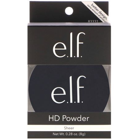 散粉, 臉部: E.L.F, HD Powder, Sheer, 0.28 oz (8 g)