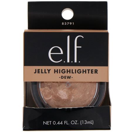 腮紅, 臉頰: E.L.F, Jelly Highlighter, Dew, 0.44 fl oz (13 ml)
