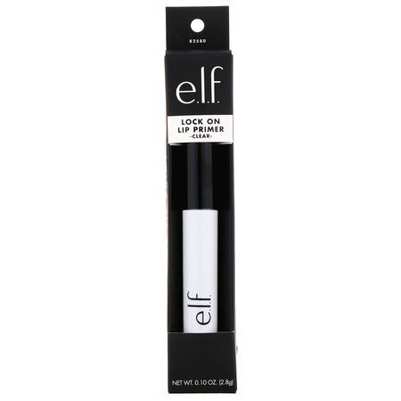 嘴唇, 化妝: E.L.F, Lock On Lip Primer, Clear, 0.1 oz (2.8 g)