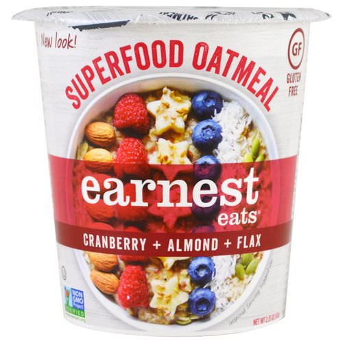 Earnest Eats, Superfood Oatmeal, Cranberry + Almond + Flax, American Blend, 2.35 oz (67 g) Review