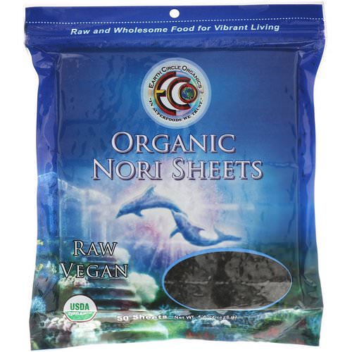 Earth Circle Organics, Organic Nori Sheets, 50 Sheets, 4.4 oz (125 g) Review