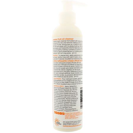 清潔劑, 洗面奶: Earth Science, A-D-E Creamy Fruit Oil Cleanser, Dry/Sensitive Skin, 8 fl oz (237 ml)