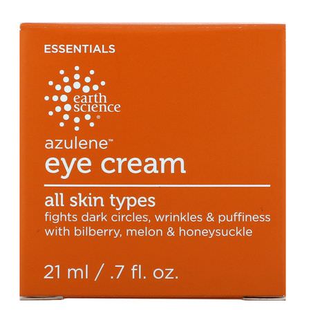 眼霜: Earth Science, Azulene Eye Cream, .7 fl oz (21 ml)