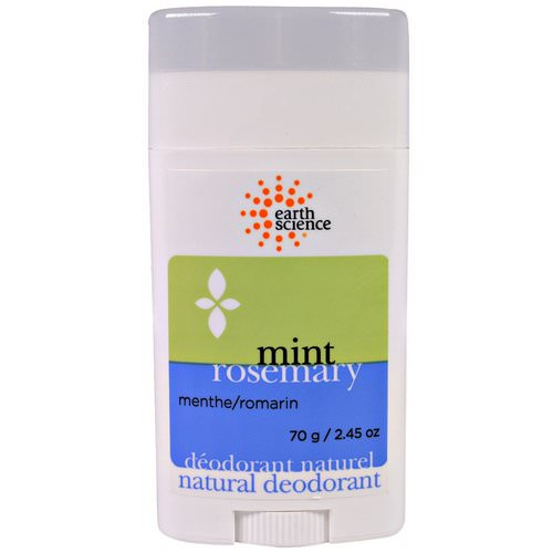 Earth Science, Natural Deodorant, Mint Rosemary, 2.45 oz (70 g) Review