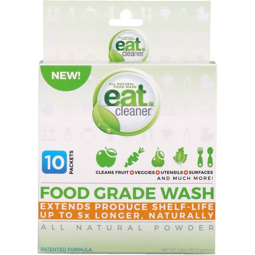 Eat Cleaner, Food Grade Wash, All Natural Powder, 10 Packets, 3.2 oz (90.72 g) Review