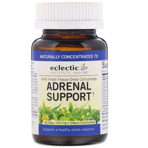 Eclectic Institute, Adrenal Support, 400 mg, 45 Caps Review