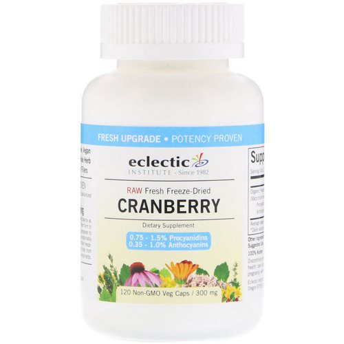 Eclectic Institute, Cranberry, 300 mg, 120 Veg Caps Review
