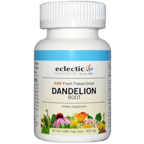 Eclectic Institute, Dandelion Root, Raw, 400 mg, 90 Non-GMO Veggie Caps Review