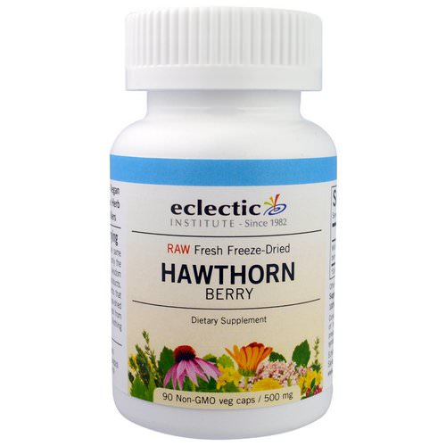 Eclectic Institute, Hawthorn, 500 mg, 90 Veg Caps Review