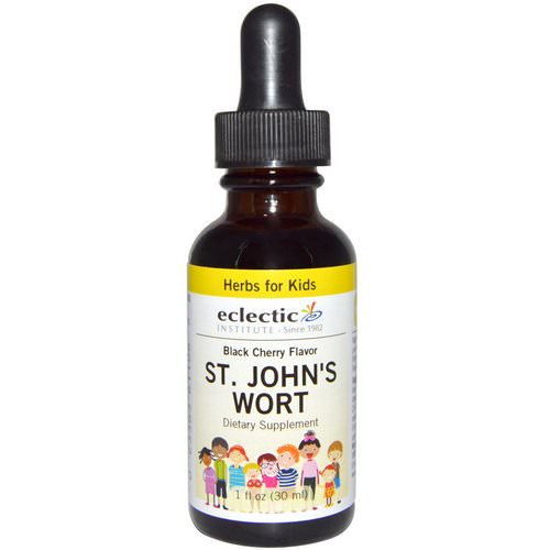 Eclectic Institute, Herbs For Kids, St. John's Wort, Black Cherry Flavor, 1 fl oz (30 ml) Review