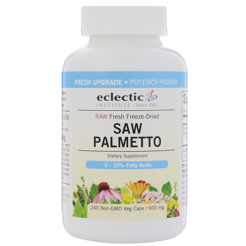 Eclectic Institute, Saw Palmetto, 600 mg, 240 Non-GMO Veg Caps Review