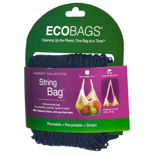 ECOBAGS, Market Collection, String Bag, Long Handle 22 in, Storm Blue, 1 Bag Review