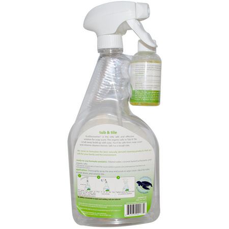 浴室淋浴清潔劑: EcoDiscoveries, Tub & Tile, Soap Scum Remover, 2 fl oz (60 ml) Concentrate w/ 1 Spray Bottle