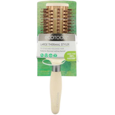 梳子, 髮刷: EcoTools, Large Thermal Styler Brush, 1 Brush