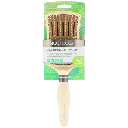 梳子, 髮刷: EcoTools, Smoothing Detangler Brush, 1 Brush