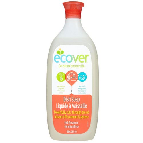 Ecover, Liquid Dish Soap, Pink Geranium, 25 fl oz (739 ml) Review